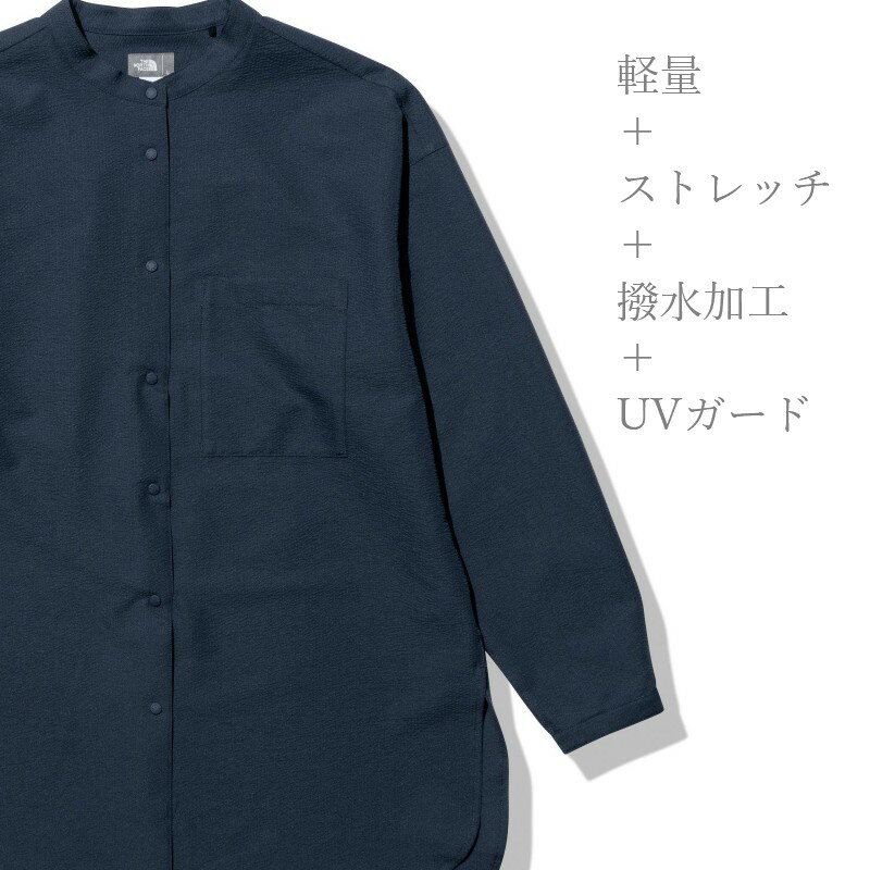 THE NORTH FACE Seersucker Overshirt NRW12361 シアサッカーオーバーシャツ（レディース） ザ・ノース・フェイス