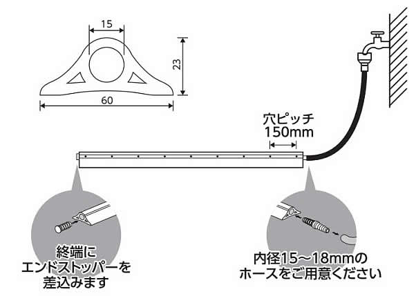 除雪作業用品 融雪プロテクター5m 水道対応 （WT-170-2）【防寒対策用品/寒さ/雪かき/積雪/寒冷地/作業着】