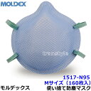 モルデックス 医療従事用 使い捨て式防塵マスク 1517N95 Mサイズ (160枚入) 正規品 MOLDEX 2本式ストラップ ヘルスケア用空気感染防止 サー...