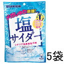 【熱中飴/熱中症対策】 UHA味覚糖 塩サイダー 66g (約25粒) ×5袋入 (HO-2671) 【夏の塩分水分補給 暑さ対策 作業 あめ 塩】