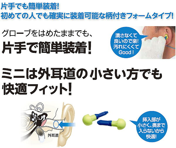耳栓 3M プッシュインスミニコード付 (1組) 318-1001 ひも付 正規品 スリーエム (遮音値28dB) 【メール便対応】睡眠 聴覚過敏 騒音 防音 イヤーマフ いびき 勉強 集中 飛行機 作業用 ライブ 2