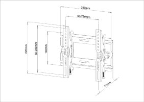 17〜32型薄型液晶TV用壁掛け金具PLB131S