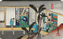 【赤坂 旅舎招婦ノ図】【歌川広重】【東海道五十三次】熟練職人の希少な手作り工芸品【浮世絵】復刻版浮世絵 外国人 お土産 海外で大人気 インテリア 絵画 ポスター アートフレーム 日本のお土産に最適 木版画 新築祝い お祝い 出産祝い 出店祝い ギ