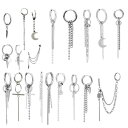 20点セット BTS 防弾少年団 メンズピアス レディースピアス メンズイヤリング レディースイヤリング ノンホール フープピアス チェーン 両耳セット ロング...