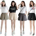 レディース ショートパンツ 夏 ハイウエスト Aライン ゆったり 無地 カジュアルパンツ 涼しい ウエストゴム 短パン 美脚 着痩せ ボトムス 体型カバー 部屋...