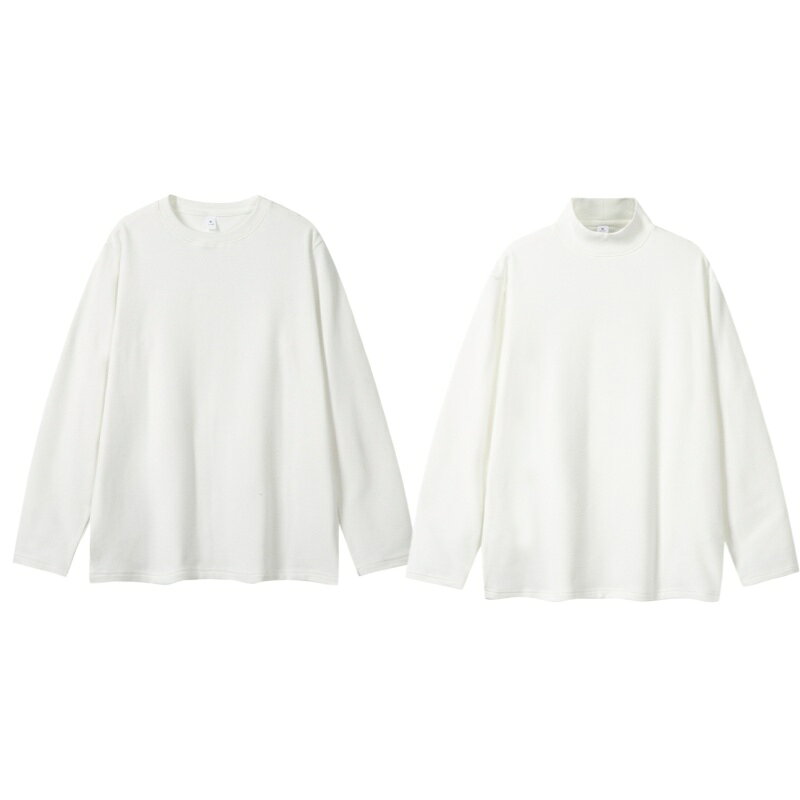 Rakuten - 長袖Tシャツ メンズ ロンT レディース 無地 男女兼用 カットソー クルーネック モックネック ハイネック シンプル ゆったり インナー トップス カジュアル 春 秋 冬 大きいサイズ