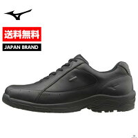 ミズノ MIZUNO 【幅広 3E相当】 ウォーキングシューズ LD50V B1GC1624 09■ユニセックス メンズ レディース クッション 幅広 革 レザー スニーカー 靴 GORETEX 防水