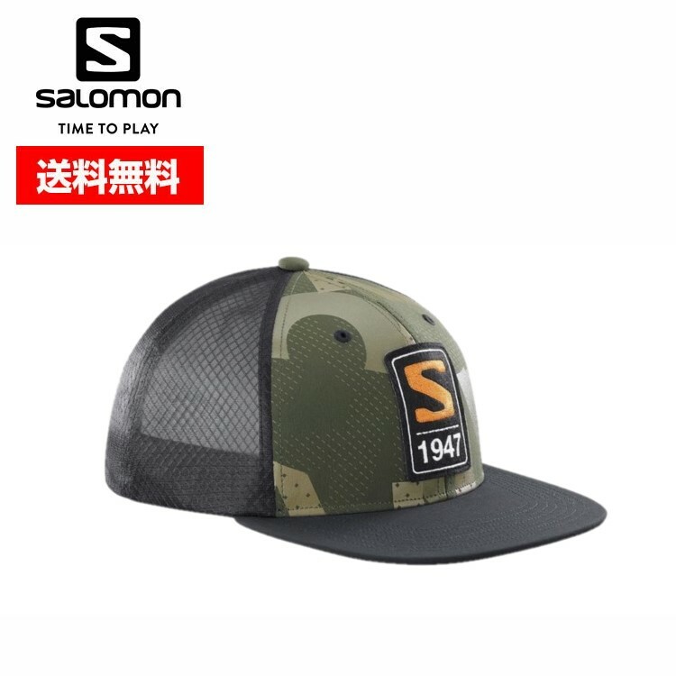 22春夏 Salomon サロモン ユニセックス(メンズ レディース) TRUCKER FLAT CAP LC1680500 通気性 汎用性 タウンユース ハイキング アウトドア 登山 帽子 キャップ