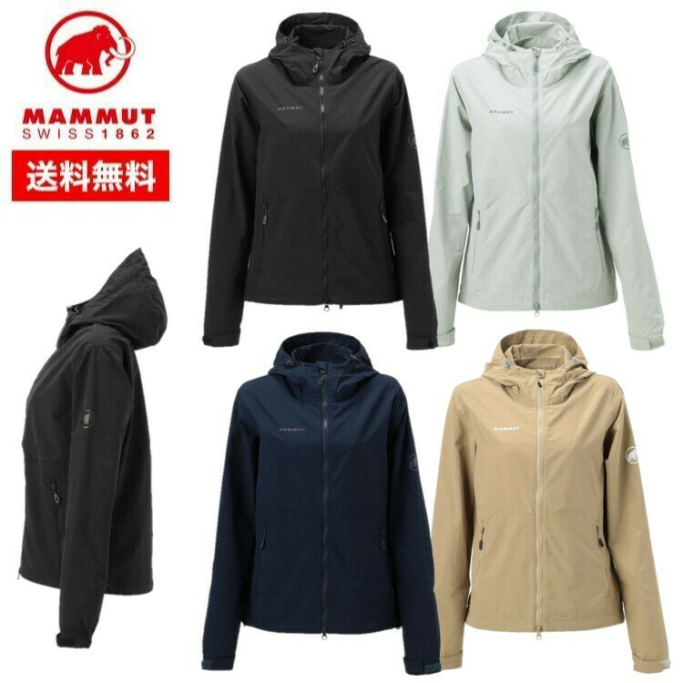 22春夏 MAMMUT マムート レディース Hiking WB Hooded Jacket AF Women 1012-00401 撥水 ウインドブレーカー アウトドア 登山 キャンプ マウンテンパーカー