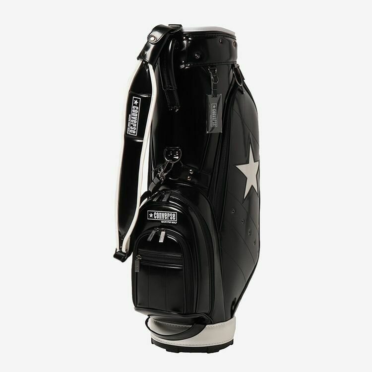 22春夏 CONVERSE コンバース ユニセックス(メンズ レディース) CV ONE STAR CADDIE BAG 33700262 9型 46インチ 3分割口枠 ブラック