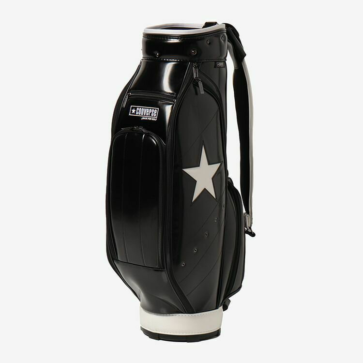 22春夏 CONVERSE コンバース ユニセックス(メンズ レディース) CV ONE STAR CADDIE BAG 33700262 9型 46インチ 3分割口枠 ブラック