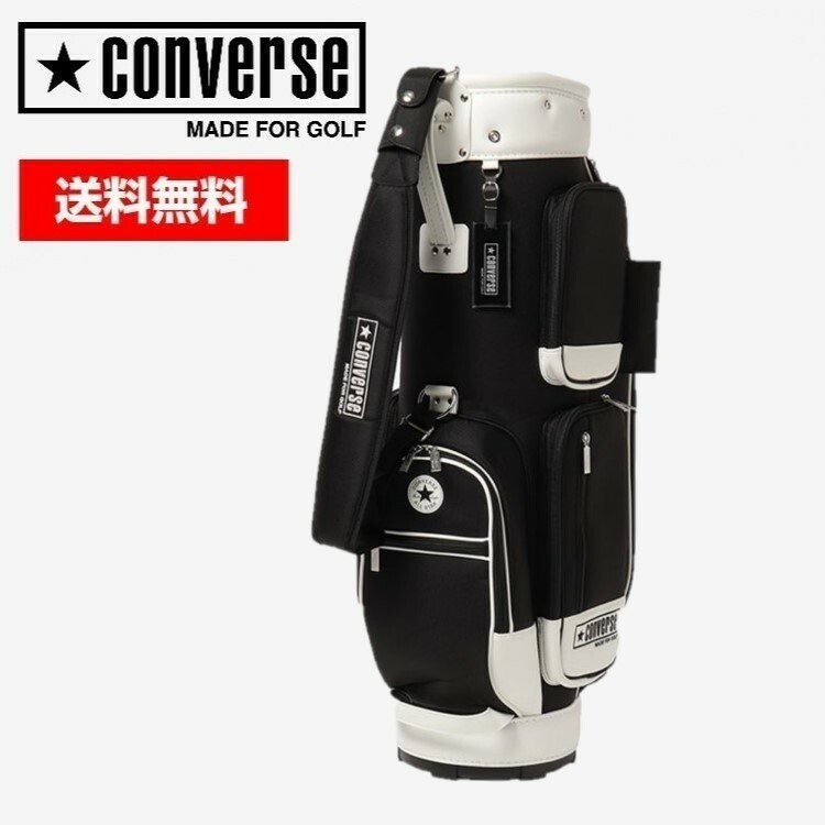 22春夏 CONVERSE コンバース ユニセックス(メンズ レディース) CV CL CADDIE BAG 33700270 9型 46インチ 3分割口枠 ブラック