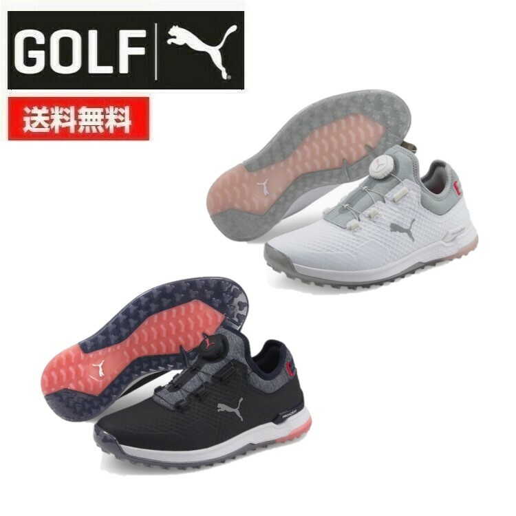 【8/25限定★抽選で2人に1人最大100%ポイントバック！要エントリー】PUMA GOLF プーマゴルフ レディース プロアダプト アルファキャット ディスク ラバーソール スパイクレス シューズ 376924 人工皮革 軽量性 安定性 ローカット 防水【お宝】