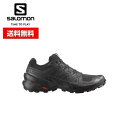 24春夏 Salomon サロモン メンズ SPEEDCROSS 6 L41737900 トレイルランニング 登山 アウトドア キャンプ 軽量 ローカット