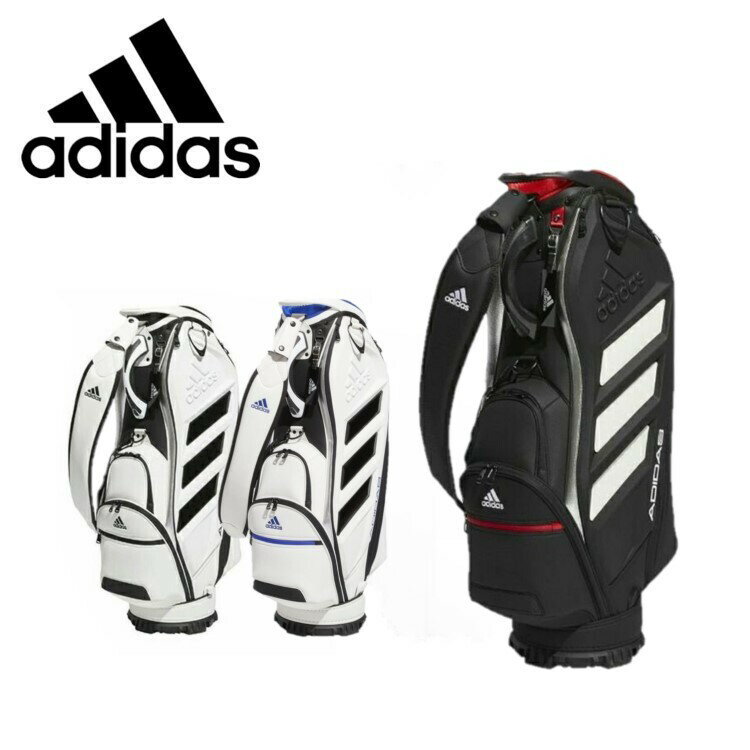 adidas GOLF アディダス ゴルフ メンズ ツアーダイナミック キャディバッグ ZB459 レプリカ 6分割口枠 合成皮革 ネームプレート付 ハイエンドモデル