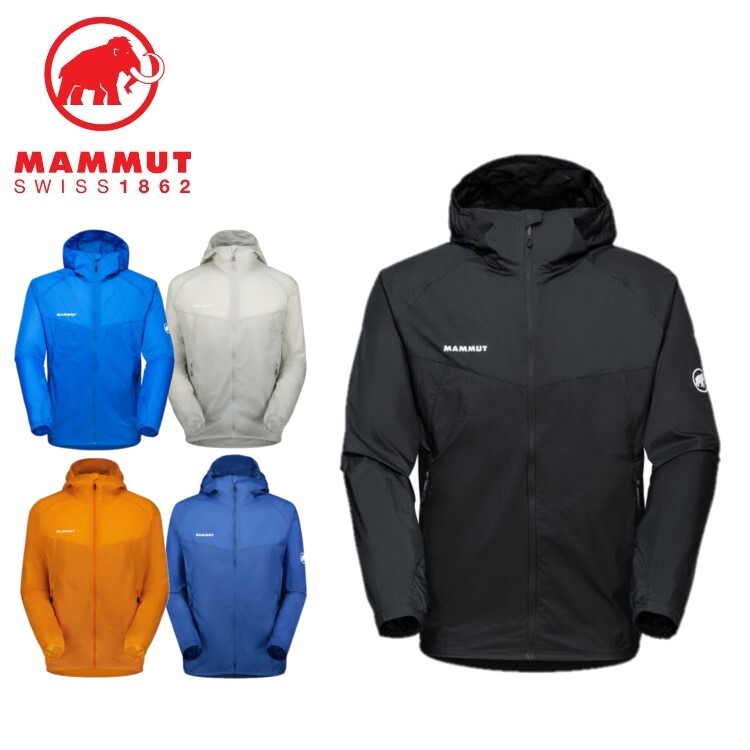 24春夏 MAMMUT マムート メンズ Convey WB Hooded Jacket AF Men 1012-00530 ジャケット ウィンドブレーカー パーカー フード付き アウトドア 登山 キャンプ