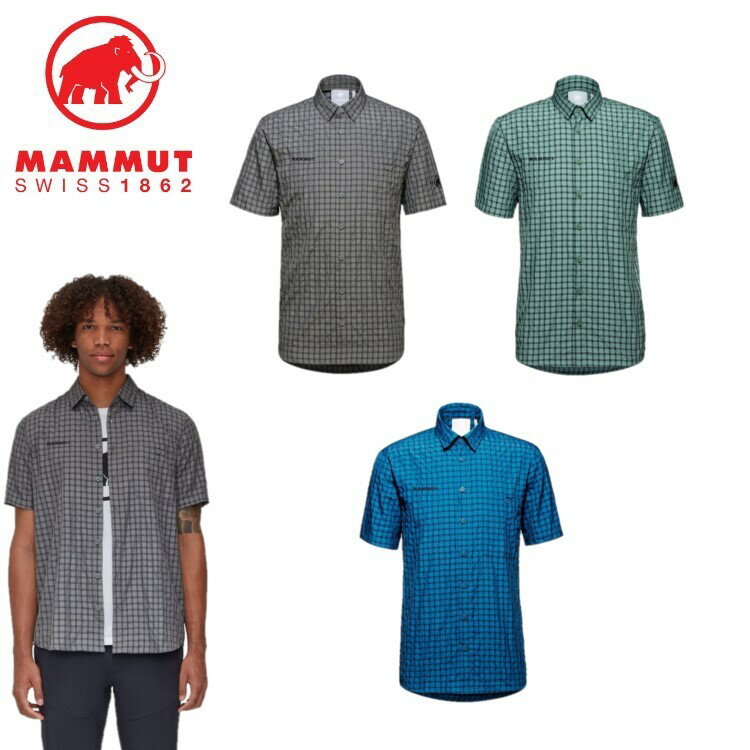 MAMMUT マムート メンズ Lenni Shirt Men 1015-00301 半袖 ボタンシャツ アウトドア キャンプ 吸汗速乾