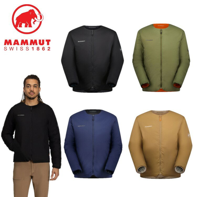 【23日20:00～マラソンエントリーでP5倍】24春夏 MAMMUT マムート メンズ Seon IN Cardigan AF Men 1013-00653 ノーカラー カーディガン 中綿 防寒 アウトドア キャンプ インナーダウン ダウンジャケット