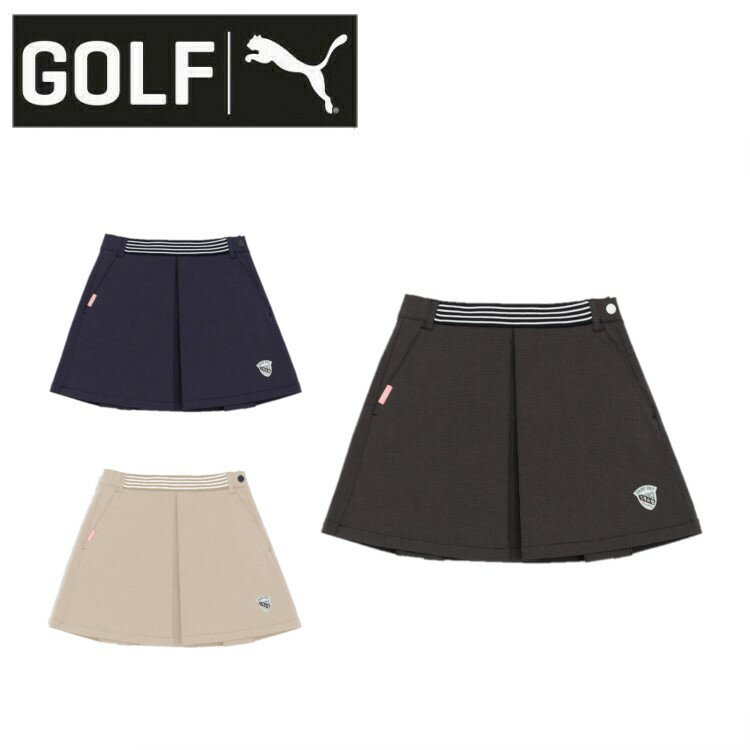 【5日限定抽選で100%Pバック+マラソン期間5倍】PUMA GOLF プーマゴルフ レディース ゴルフ ハイパーストレッチ 千鳥 ビッグプリーツ スカート 624996 ストレッチ性 ウエストゴム ストレスフリー ボックスプリーツ【お宝】