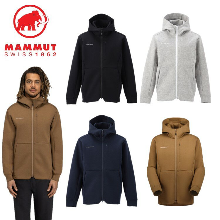 【5日と10日は抽選でP100％バック＆P10倍】24春夏 MAMMUT マムート メンズ Dyno 2.0 ML Hooded Jacket AF Men 1014-04980 フルジップ パーカー スウェット フード アウトドア キャンプ