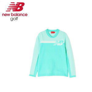 【15日抽選で100%Pバック＆全品5倍】23秋冬 New balance Golf ニューバランス ゴルフ レディース クロスオーバーネック ニット プルオーバー 3270501 軽量 ロゴ シンプル スポーティー ストレッチ性