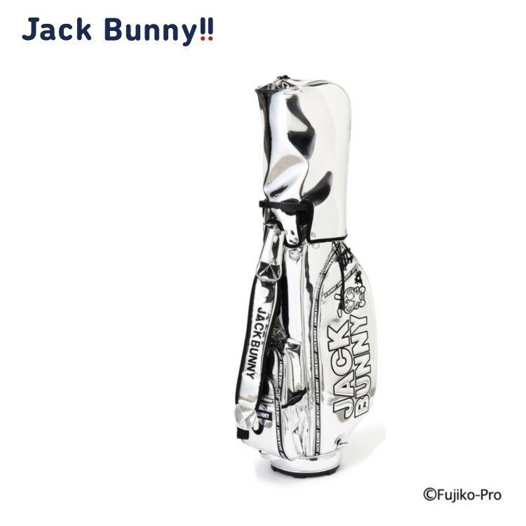 ★送料無料★23秋冬 Jack Bunny!! by PEARLY GATES ジャックバニー ユニセックス(メンズ レディース) 【ドラえもん】メタリック キャディバッグ (46インチ対応) 3980001 コラボ エナメル ショルダーベルト付 5分割口枠