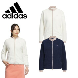 【全品5倍！2/1 9:59まで】23秋冬 adidas GOLF アディダス ゴルフ レディース バックグラフィック ボア フルジップ ジャケット MKS50 防寒 フリース【お宝】