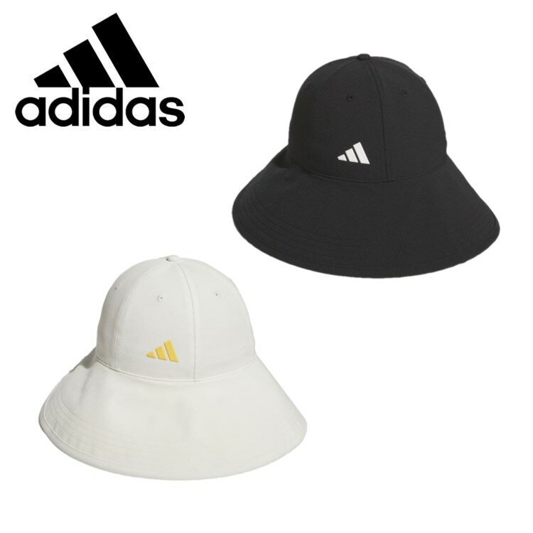 24春夏 adidas GOLF アディダス ゴルフ レディース ワイドブリム キャップ IHX42 ハット フリーサイズ ドローコード ギフト プレゼント