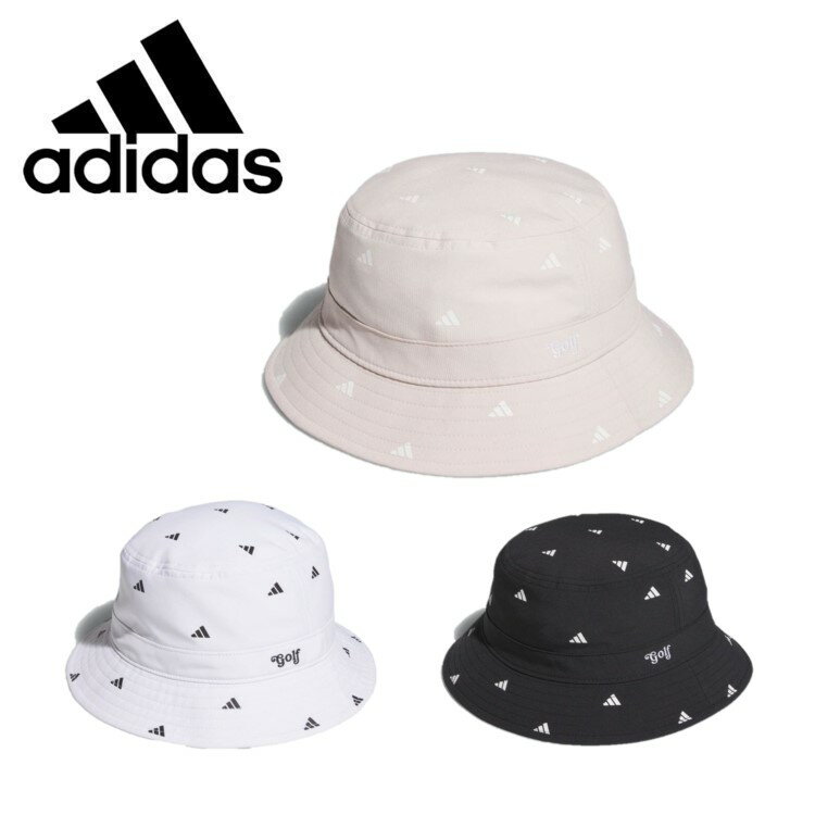 アディダス 【15日限定P10倍+抽選で100%Pバック】24春夏 adidas GOLF アディダス ゴルフ レディース BOSプリント バケットハット KOV56 帽子 フリーサイズ リサイクル素材 ギフト プレゼント