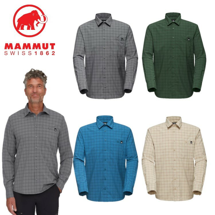 24春夏 MAMMUT マムート メンズ Lenni Longsleeve Shirt Men 1015-01460 長袖 シャツ アウトドア キャンプ 登山