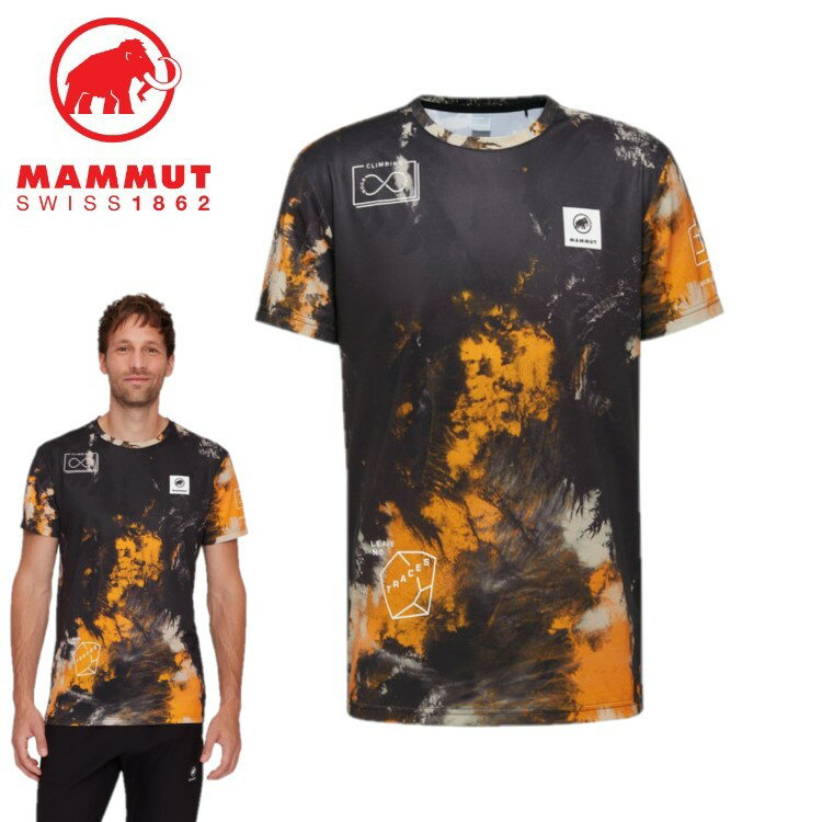 【20日限定抽選で100%Pバック】24春夏 MAMMUT マムート メンズ Massone Sport T-Shirt Men Sender 1017-06090 半袖 Tシャツ 速乾 アウトドア 登山 キャンプ