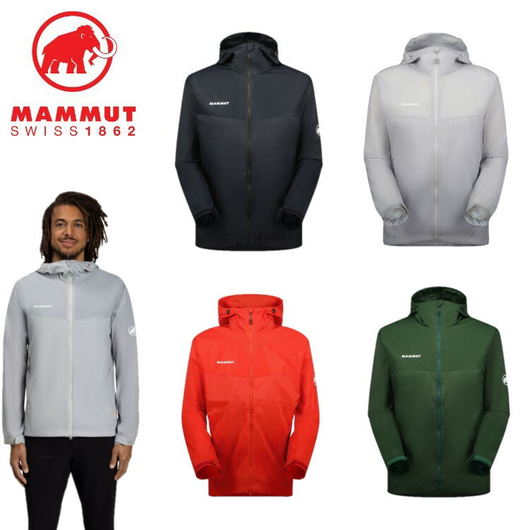 24春夏 MAMMUT マムート メンズ Glider 2.0 WB Hooded Jacket AF Men 1012-00630 ウィンドブレーカー 撥水 ジャケット パーカー フード