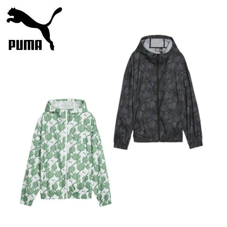 プーマ ウィンドブレーカー レディース 【15日限定P10倍+抽選で100%Pバック】24春夏 PUMA プーマ レディース ブロッサム AOP ウィンドブレーカー 626017 パーカー オーバーサイズ 長袖 撥水加工 保温性