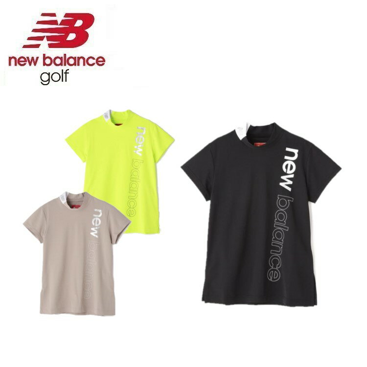 24春夏 New balance Golf ニューバランス ゴルフ レディース マイクロピケ 半袖モックネックプルオーバー SP 4166504 トップス 軽量 ストレッチ スポーティ