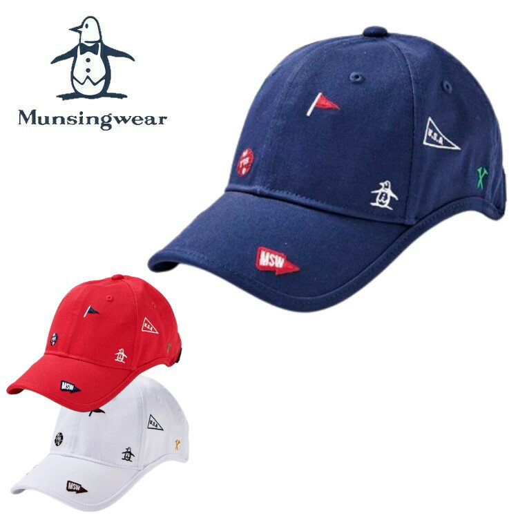 24春夏 Munsingwear マンシングウェア レディース ロゴ　イヤーカーブキャップ MGCXJC03 吸汗速乾性 コットン素材 帽子 ギフト プレゼント