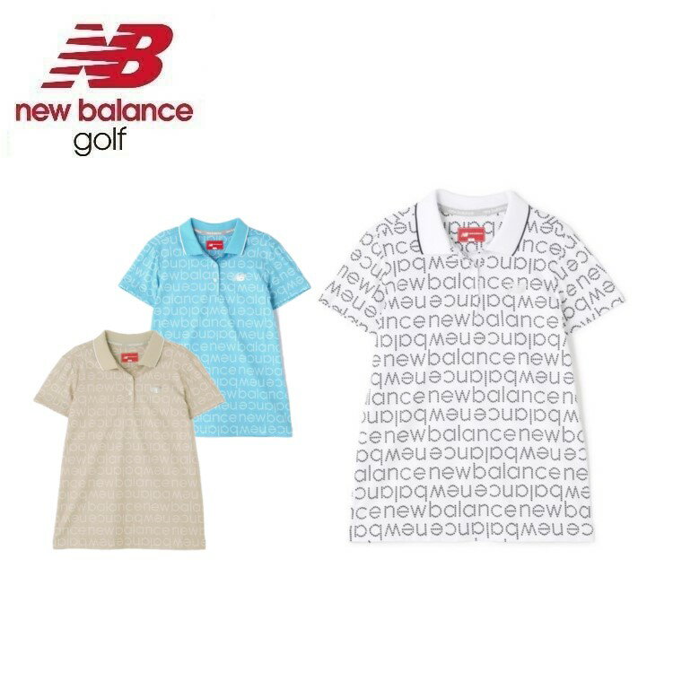 24春夏 New balance Golf ニューバランス ゴルフ レディース マイクロピケ ロゴPT 半袖ポロシャツ SP 4160503 トップス 通気性 吸汗速乾 ストレッチ イージーケア