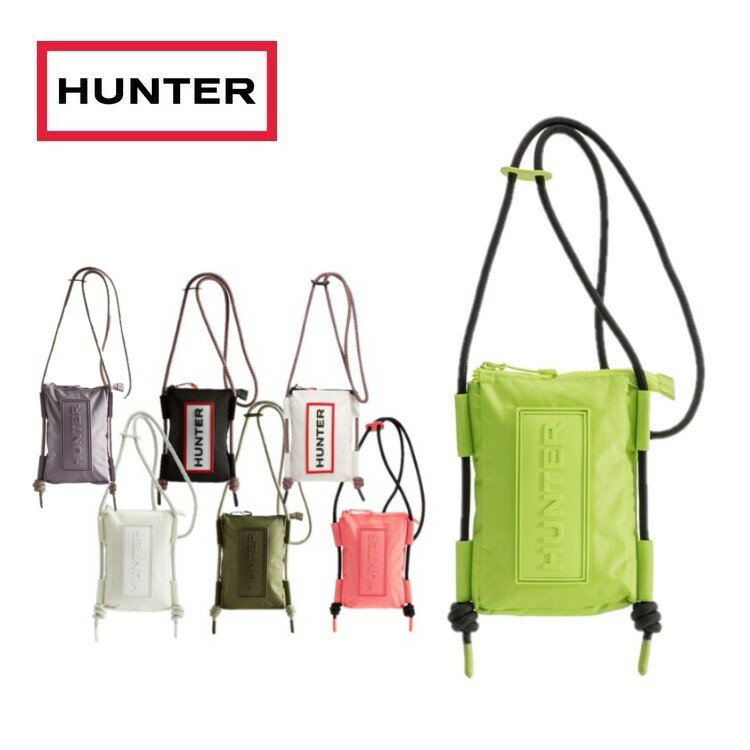 【20日限定抽選で100%Pバック】24春夏 HUNTER ハンター ユニセックス(メンズ レディース) TRAVEL RIPSTOP PHONE POUCH UBP1514NRS 耐水性 クロスボディ ショルダーバッグ