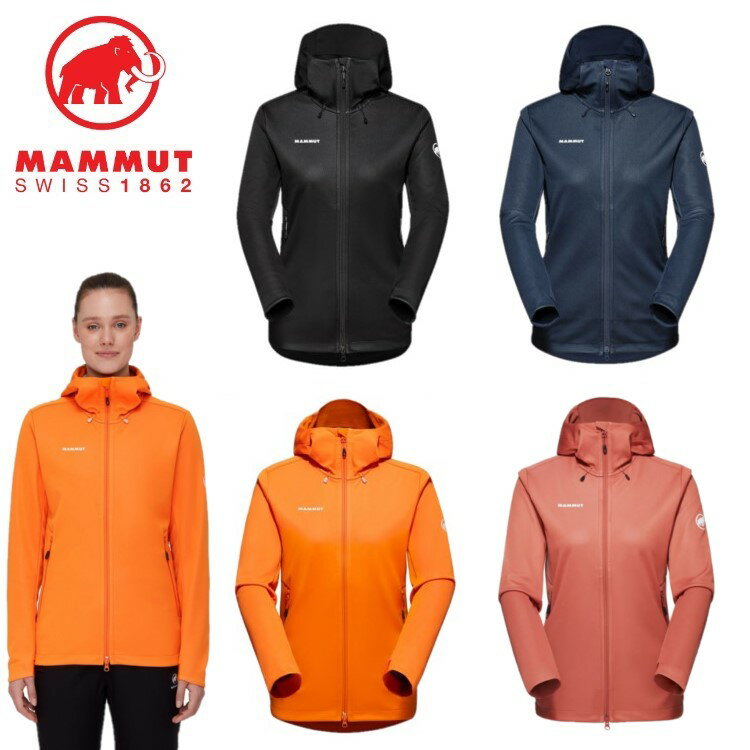 【10日限定エントリーでP10倍】24春夏 MAMMUT マムート レディース Ultimate VII SO Hooded Jacket AF Wo 1011-01790 ソフトシェル マウンテンパーカー ジャケット アウトドア 登山 キャンプ