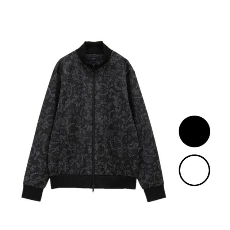 24秋冬 キャロウェイ Callaway メンズ ドットプリントダンボールフルジップスウェット c24217101 ジャケット ブルゾン ダンボール素材 総柄 ストレッチ