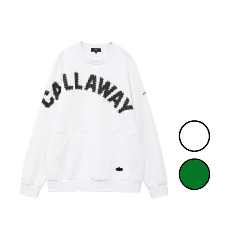 24秋冬 キャロウェイ Callaway メンズ ロゴプリントダンボールスウェット c24217106 プルオーバー ダンボール ロゴ ストレッチ