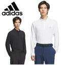 【20日限定抽選でPバック+マラソン期間中エントリーでP5倍】25春夏 アディダス ゴルフ adidas GOLF メンズ スリーストライプス UVケア付き長袖シャツ RO704 吸汗速乾 ストレッチ 紫外線カット UPF50+ ポロシャツ