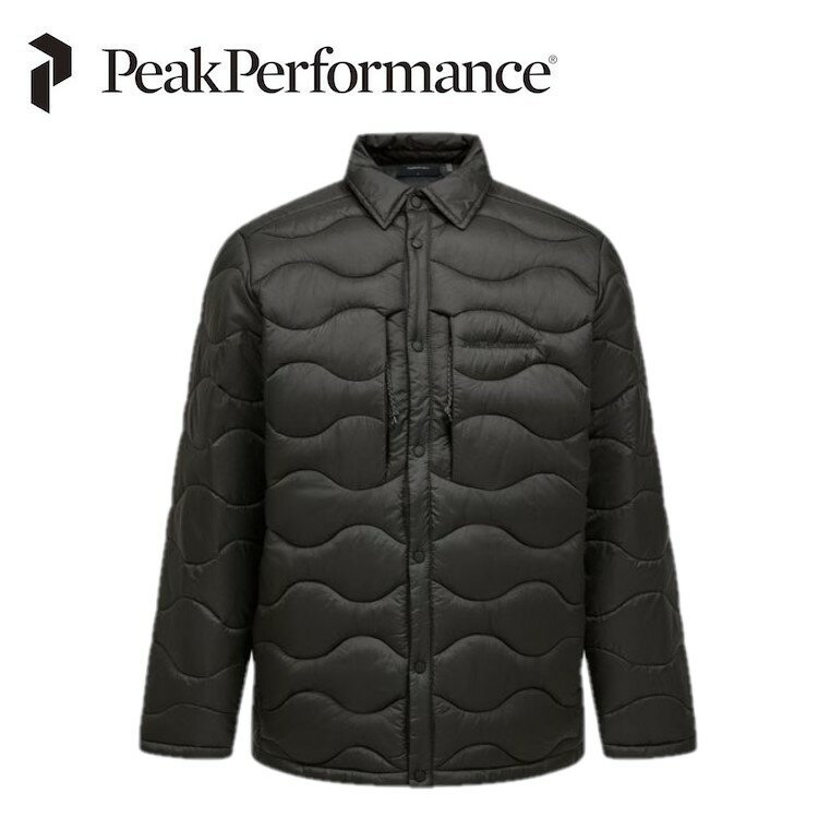 【全品ポイントUP中】 25秋冬 ピークパフォーマンス Peak Performance メンズ Helium Synthetic Overshirt Men ヘリウム シンセティック オーバーシャツ G80646010 プリマロフト 保温 軽量 耐風 撥水 ハイキング トレイル タウン アウターレイヤー ミッドレイヤー