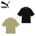 25春夏 プーマ PUMA メンズ サマー ウーブン 半袖 シャツ 687320 リラックスフィット ポリエステル シンプル