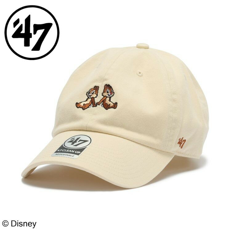 【全品ポイントUP中】 25秋冬 フォーティーセブン 47 メンズ レディース (ユニセックス) クリーンナップ Disney ディズニー チップ&デール ベージュ 14865173 帽子 キャップ 可愛い かわいい