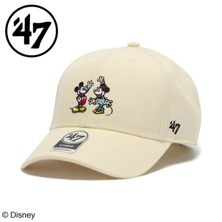 【全品ポイントUP中】 25秋冬 フォーティーセブン 47 メンズ レディース (ユニセックス) エムブイピー Disney ディズニー ミッキーマウス ミニーマウス ベージュ 14865857 帽子 キャップ 可愛い かわいい