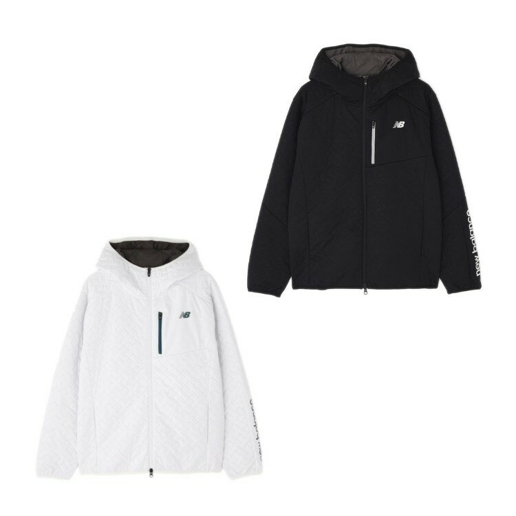 25秋冬 ニューバランス ゴルフ New balance Golf メンズ 中綿 フルジップ フーディー 5220006 ジャケット パーカー 防風 ストレッチ 軽量 防寒 保温