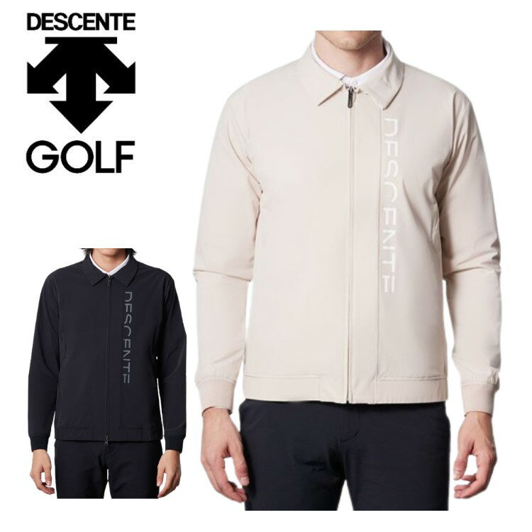 24春夏 DESCENTE GOLF デサントゴルフ メンズ 【BASIC SERIES】フルジップジャケット(ザンダー・シャウフェレ着用) DGMXJK00 ストレッチ性 撥水性 ステンカラー スタンドカラー