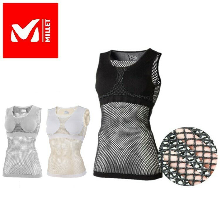  20蒊I100%PobN MILLET ~[ fB[X hCi~bN bV ^Ngbv LD DRYNAMIC MESH TANK TOP MIV01278 A_[EFA  bV L z