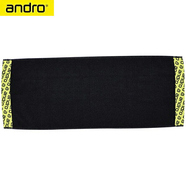 Other - ★在庫あり即納★【andro】アンドロ 630023002 アンドロ タオル デオ [ブラック×イエロー][サイズ 28×75cm]抗菌防臭性能を備えた銅合金糸が編み込まれている今治製の高機能タオル。【卓球用品】卓球用タオル/バンド類【RCP】
