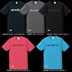 【andro】アンドロナパTシャツTown+JTTAマーク入り卓球用ゲームシャツ(Tシャツタイプ)【卓球用品】卓球Tシャツ/ユニフォーム/ユニホーム※注意※ヨーロッパサイズです。詳細はサイズ表参照※【RCP】